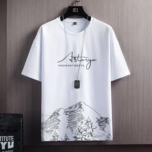 Summer white Astarya Tracksuit ( Tshirt + short)